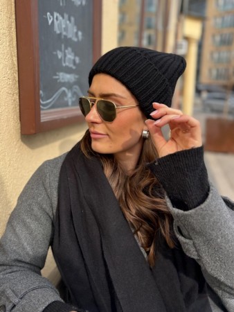 Kashmirskjerf Classic - Black